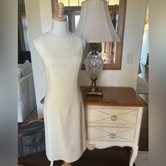 NWOT Giorgio’s Palm Beach made in Italy Virgin Wool Ivory Dress Size 40/10 - Picture 1 of 10